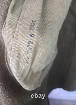 Vintage 1942 WW2 US USAAF 8th Army Air Force Wool Coat, Pants & Cap- LOOK