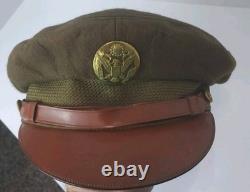 Vintage 1942 WW2 US USAAF 8th Army Air Force Wool Coat, Pants & Cap- LOOK