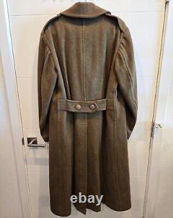 Vintage 1942 WWII US Military Army Air Corps Force Green Wool Overcoat WW2 38R