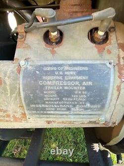 Vintage 1943 Ingersoll-Rand US Army Airborne WWII Air Compressor