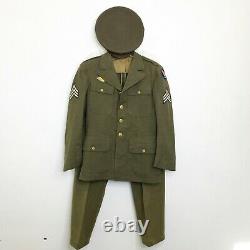 Vintage 1943 WWII US Air Force Army Sergeant Wool Dress Uniform