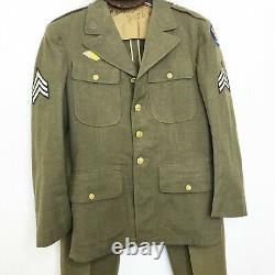 Vintage 1943 WWII US Air Force Army Sergeant Wool Dress Uniform