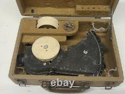 Vintage 1945 U. S. WWII Army Air Force Sextant (Bubble) A-12 In Case
