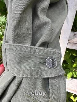 Vintage 40s 30s WWII HBT 13 Star Army Military Air Force Flight Suit Reenactment