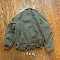 Vintage 40s 50s wwii b-15 jacket army air forces M L bomber flight jacket