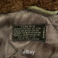 Vintage 40s US WW2 Army Air Forces Type B-9 Heavy Flight Jacket Size S Fit well