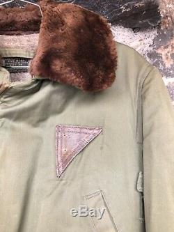 Vintage 40s WW2 US Army Air Force B-15 A Military Flight Jacket B15 A