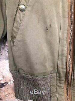 Vintage 40s WW2 US Army Air Force B-15 A Military Flight Jacket B15 A