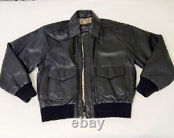 Vintage A2 US Army Air Force WWII Flyers Leather A-2 Bomber Pilot Jacket Men's M