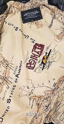 Vintage A2 US Army Air Force WWII Flyers Leather A-2 Bomber Pilot Jacket Men's M