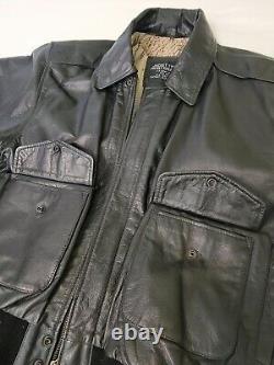 Vintage A2 US Army Air Force WWII Flyers Leather A-2 Bomber Pilot Jacket Men's M