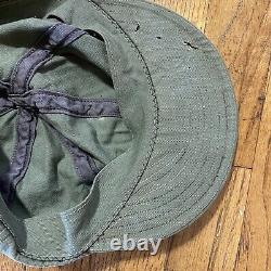 Vintage A-3 Mechanic's Cap WW2 Hat 7 1/8 Army Air Force USAAF WWII HBT A3