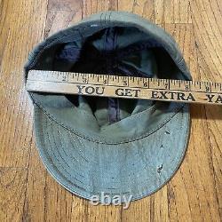 Vintage A-3 Mechanic's Cap WW2 Hat 7 1/8 Army Air Force USAAF WWII HBT A3