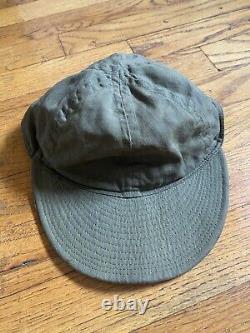 Vintage A-3 Mechanic's Cap WW2 Hat 7 Army Air Force USAAF WWII HBT A3 Stencil
