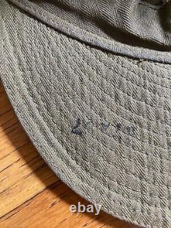Vintage A-3 Mechanic's Cap WW2 Hat 7 Army Air Force USAAF WWII HBT A3 Stencil