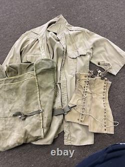 Vintage Amarillo tx air force army footlocker with wwii era items