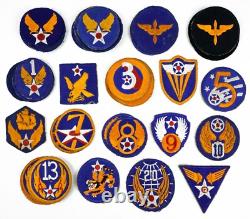 Vintage Authentic WWII US Army Mixed Air Corps Air Force 39 Patch Collection -A