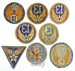 Vintage Authentic WWII US Army Mixed Air Corps Air Force 39 Patch Collection -A