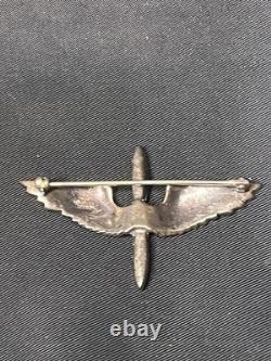 Vintage Crown Trifari 925 Sterling Silver WWII Army Air Corps Sweetheart