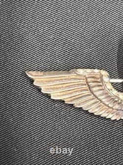 Vintage Crown Trifari 925 Sterling Silver WWII Army Air Corps Sweetheart