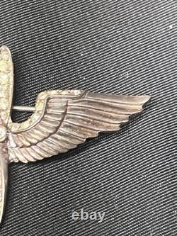 Vintage Crown Trifari 925 Sterling Silver WWII Army Air Corps Sweetheart