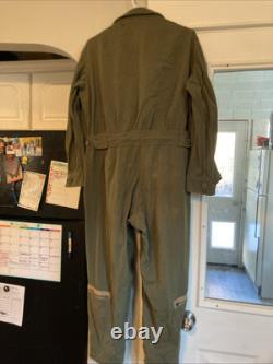 Vintage Flight Suit Gabardine M Short USAAF Army Air Force Type L-1 Blue Bell