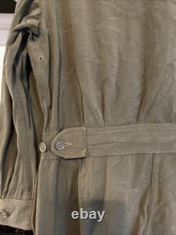 Vintage Flight Suit Gabardine M Short USAAF Army Air Force Type L-1 Blue Bell