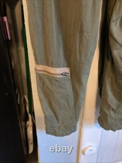 Vintage Flight Suit Gabardine M Short USAAF Army Air Force Type L-1 Blue Bell