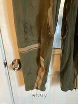 Vintage Flight Suit Gabardine M Short USAAF Army Air Force Type L-1 Blue Bell