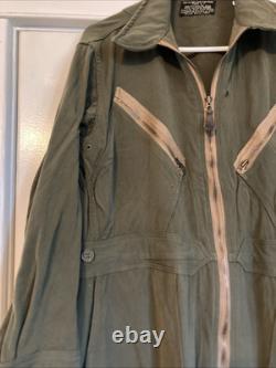 Vintage Flight Suit Gabardine M Short USAAF Army Air Force Type L-1 Blue Bell