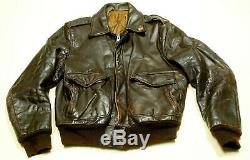 Vintage Leather Aviator Bomber Jacket Wwii  Us Army Air Corp Beautiful