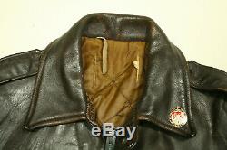 Vintage Leather Aviator Bomber Jacket Wwii  Us Army Air Corp Beautiful