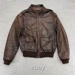 Vintage Leather Bomber Jacket Men 40 Brown Avirex U. S. Army Air Forces Type A-2