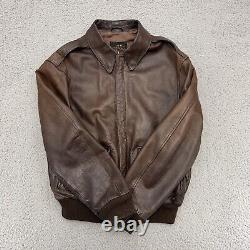 Vintage Leather Bomber Jacket Men 40 Brown Avirex U. S. Army Air Forces Type A-2