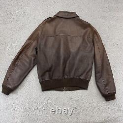 Vintage Leather Bomber Jacket Men 40 Brown Avirex U. S. Army Air Forces Type A-2