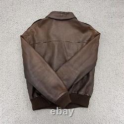 Vintage Leather Bomber Jacket Men 40 Brown Avirex U. S. Army Air Forces Type A-2