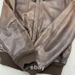 Vintage Leather Bomber Jacket Men 40 Brown Avirex U. S. Army Air Forces Type A-2