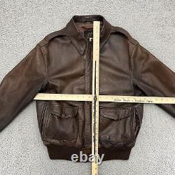 Vintage Leather Bomber Jacket Men 40 Brown Avirex U. S. Army Air Forces Type A-2