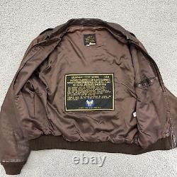 Vintage Leather Bomber Jacket Men 40 Brown Avirex U. S. Army Air Forces Type A-2