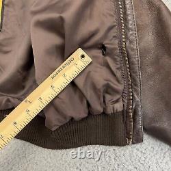 Vintage Leather Bomber Jacket Men 40 Brown Avirex U. S. Army Air Forces Type A-2