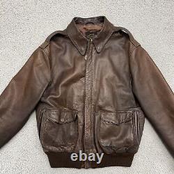 Vintage Leather Bomber Jacket Men 40 Brown Avirex U. S. Army Air Forces Type A-2