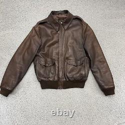 Vintage Leather Bomber Jacket Men 40 Brown Avirex U. S. Army Air Forces Type A-2
