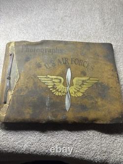 Vintage Leather Front US Army Air Forces USAAF Photo Album- 60 Pictures Included