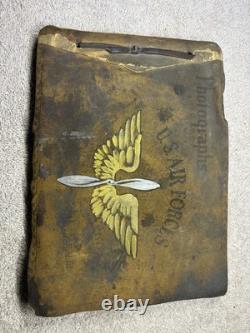 Vintage Leather Front US Army Air Forces USAAF Photo Album- 60 Pictures Included