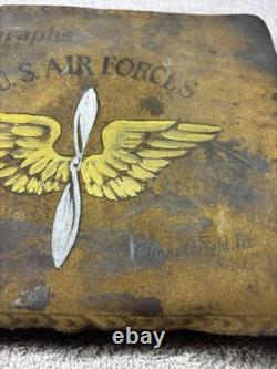 Vintage Leather Front US Army Air Forces USAAF Photo Album- 60 Pictures Included