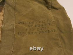 Vintage Military Army Air Force Aviator Kit Bag AN-6505-1 WWII Era Rare