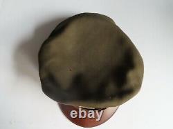 Vintage Original WW2 US Army Air Corps Pilot Officer Soft Billed Crusher Hat Cap