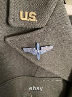 Vintage Original WW2 US Army Air Force Cadet Uniform 1941 Named