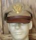 Vintage Original Wwii Us Army Air Force Usaaf Officer's Kakhi Crusher Summer Hat