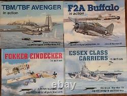 Vintage SQUADRON Book Lot x26 IN ACTION Military Aircraft History GREAT COND